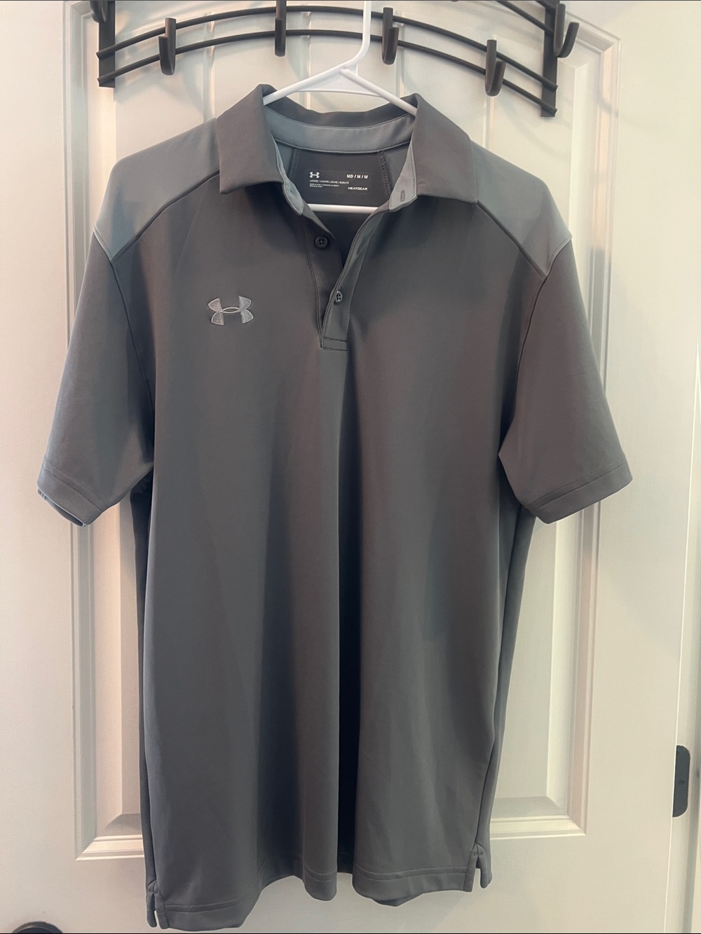 Under Armour Men’s Charcoal Gray Polo Performance Shirt